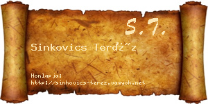 Sinkovics Teréz névjegykártya